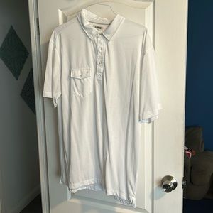 Linksoul White Cotton XL Golf Shirt line new worn 2 times.
